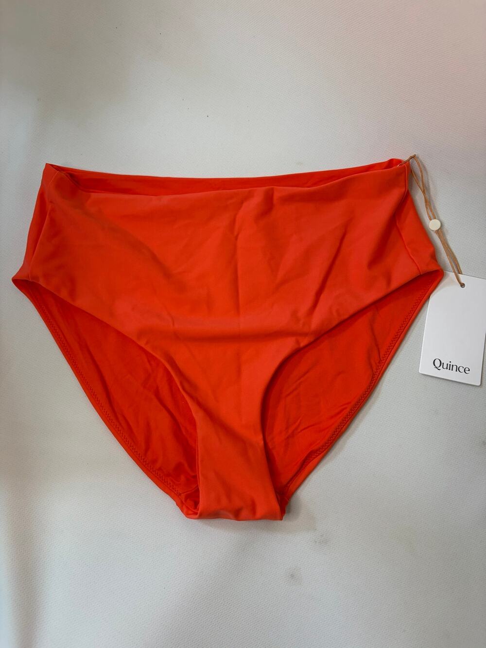 Quince Italian High Rise Bikini Bottom Size XL Orange NEW NWT